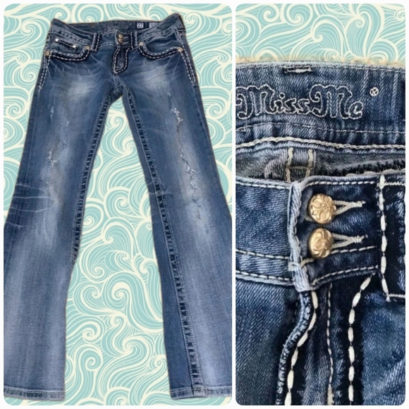 Women's Miss Me Medium Wash Jean's! Size 27 - Picture 6 of 7